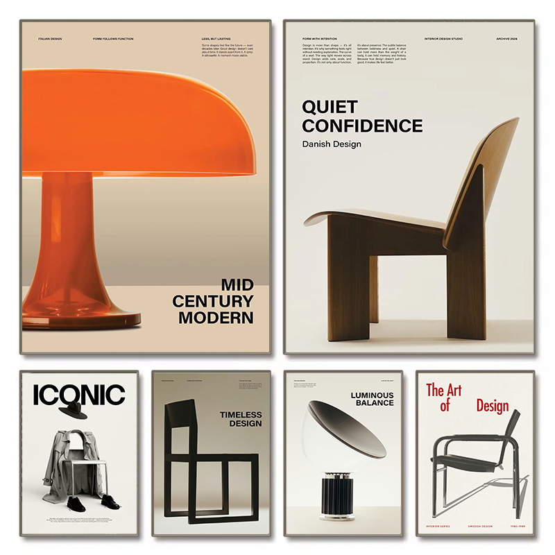 Office Furniture Home - Minimalist Bauhaus Iconic Mid-Century Chairs Exhibition