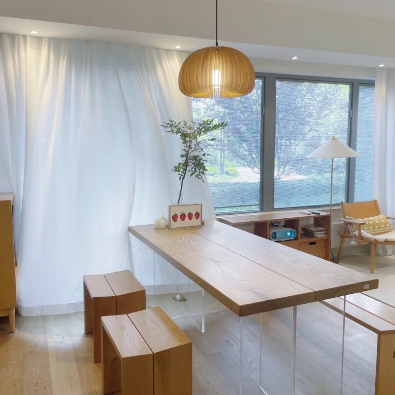 Nordic Solid Wood Acrylic Floa - Office Furniture Home recension och pris