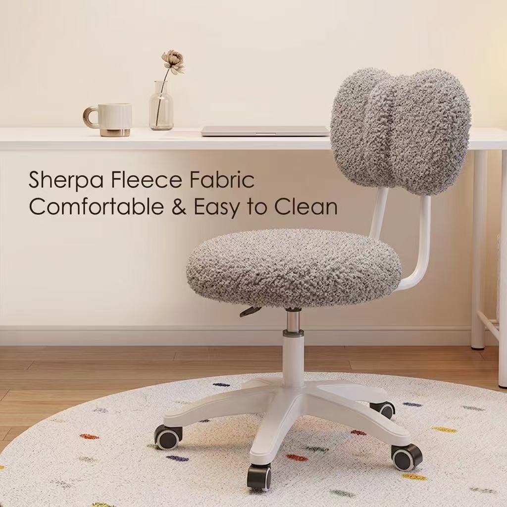 Cute Boucle Swivel Office Chai - Office Furniture Home recension och pris
