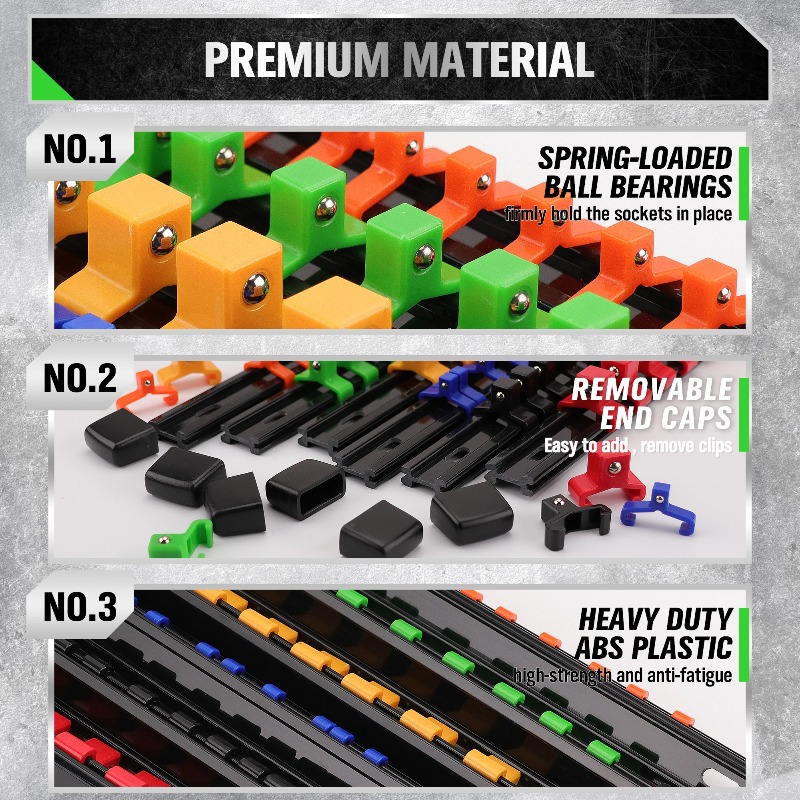 18-Piece Socket Organizer Set  - Drawer Organizer Tray recension och pris