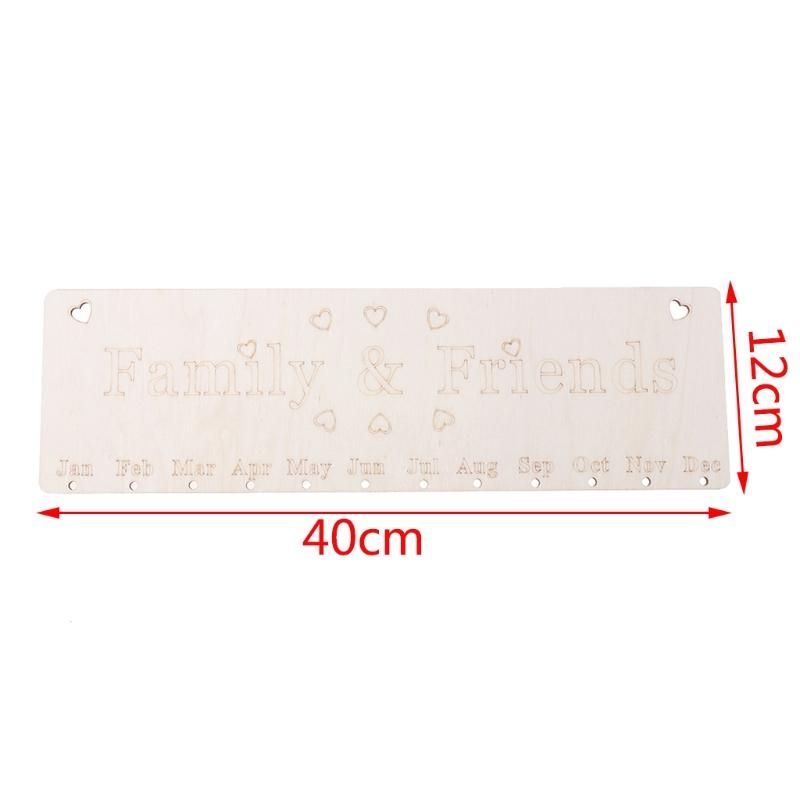 Wooden Calendar Birthday Remin - Magnetic Whiteboard Calendar recension och pris