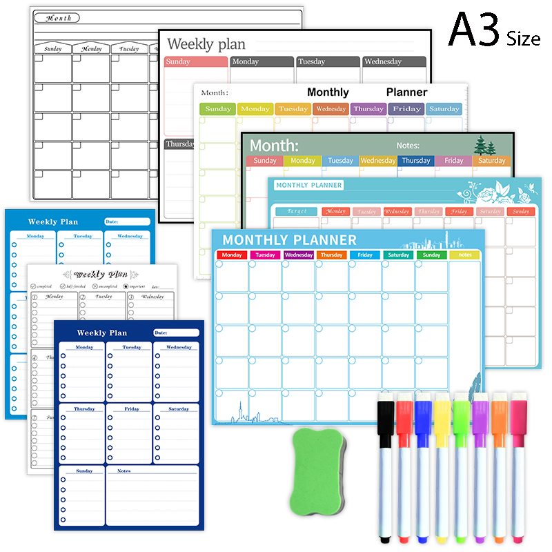 Magnetic Weekly Monthly Planne - Magnetic Whiteboard Calendar recension och pris