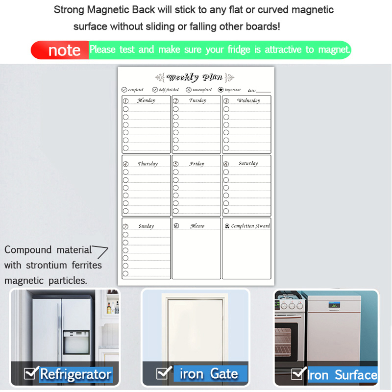 Magnetic Weekly Monthly Planne - Magnetic Whiteboard Calendar recension och pris
