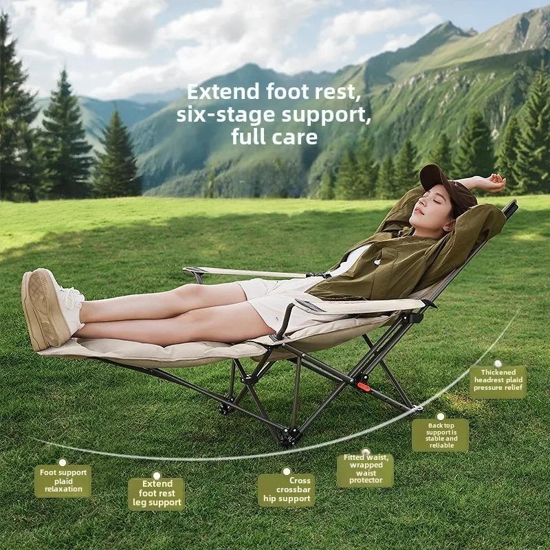 Folding Camping Chair Recliner - Visitor Chair Padded recension och pris