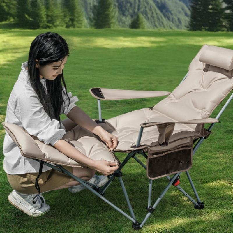 Folding Camping Chair Recliner - Visitor Chair Padded recension och pris