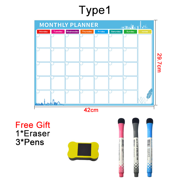 A3 Dry Erase Magnetic Monthly  - Magnetic Whiteboard Calendar recension och pris