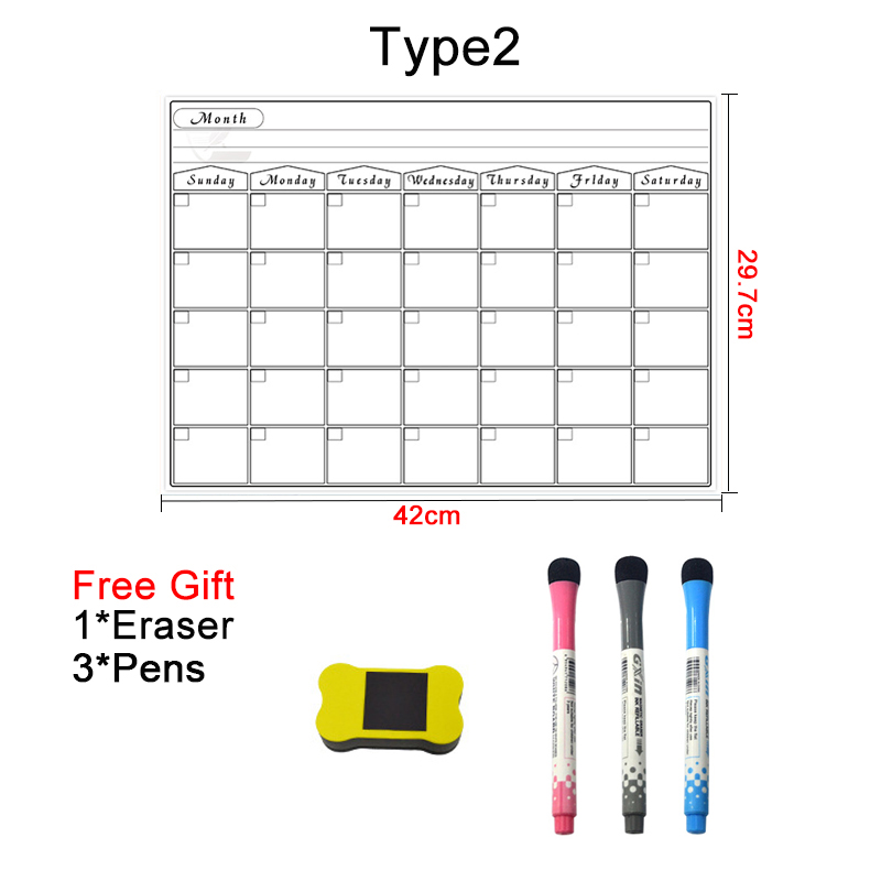 A3 Dry Erase Magnetic Monthly  - Magnetic Whiteboard Calendar recension och pris