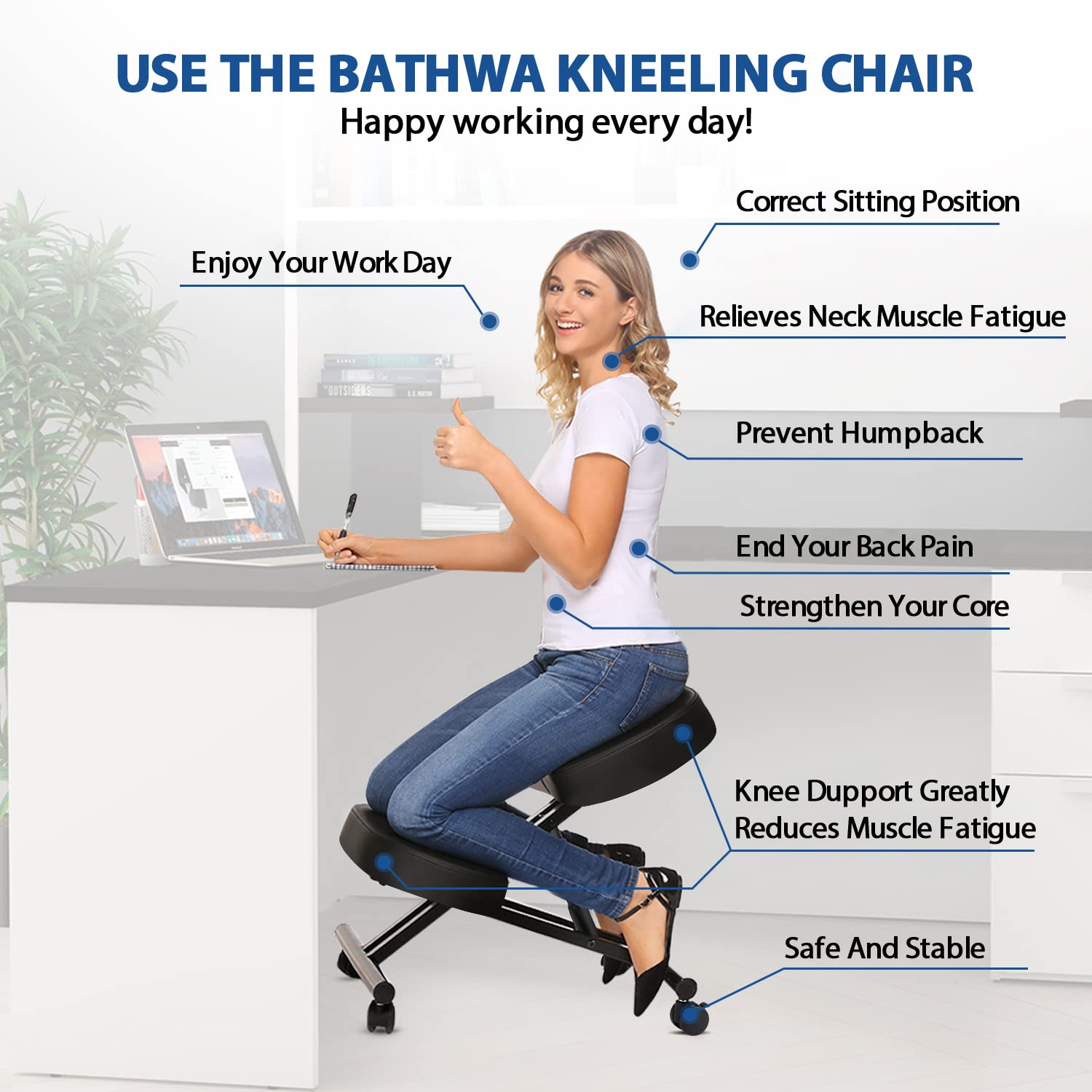 Kneeling Chair Ergonomic for O - Office Furniture Home recension och pris