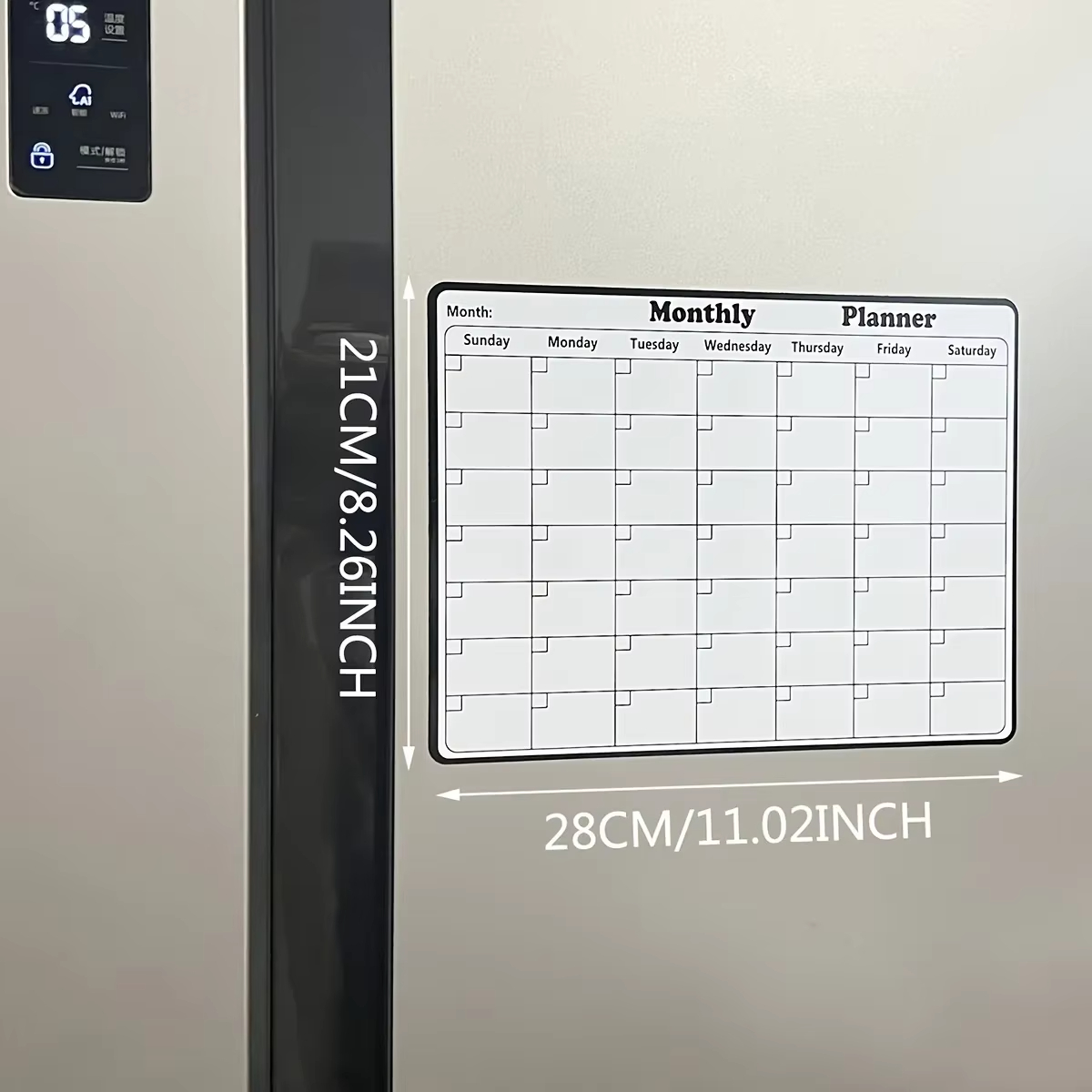 1 Pack Reusable Magnetic Refri - Magnetic Whiteboard Calendar recension och pris