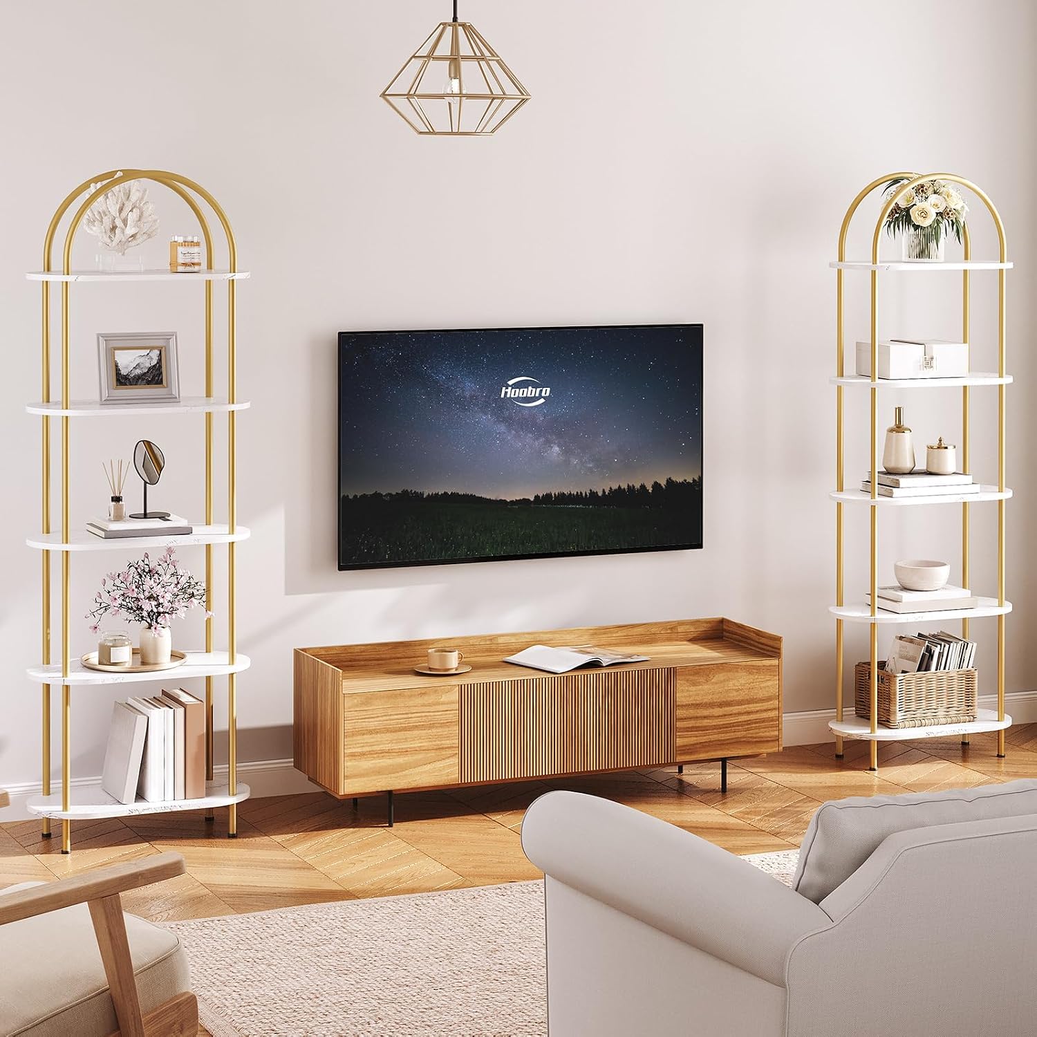HOOBRO 5 Tier Open Bookshelf,  - Bookshelf 5 Tier recension och pris