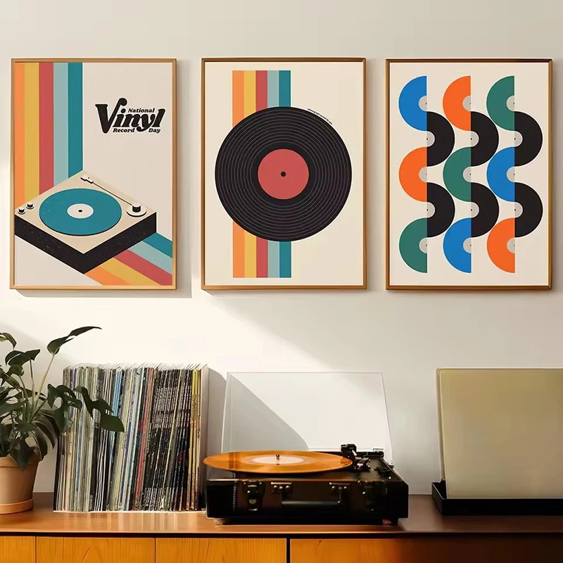 Mid Century Vinyl Record Canva - Office Furniture Home recension och pris