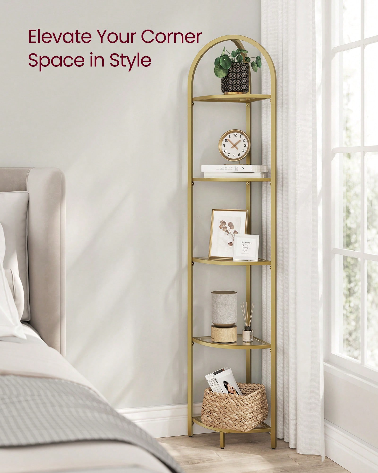 Corner Shelf Stand, 5 Tier Cor - Bookshelf 5 Tier recension och pris