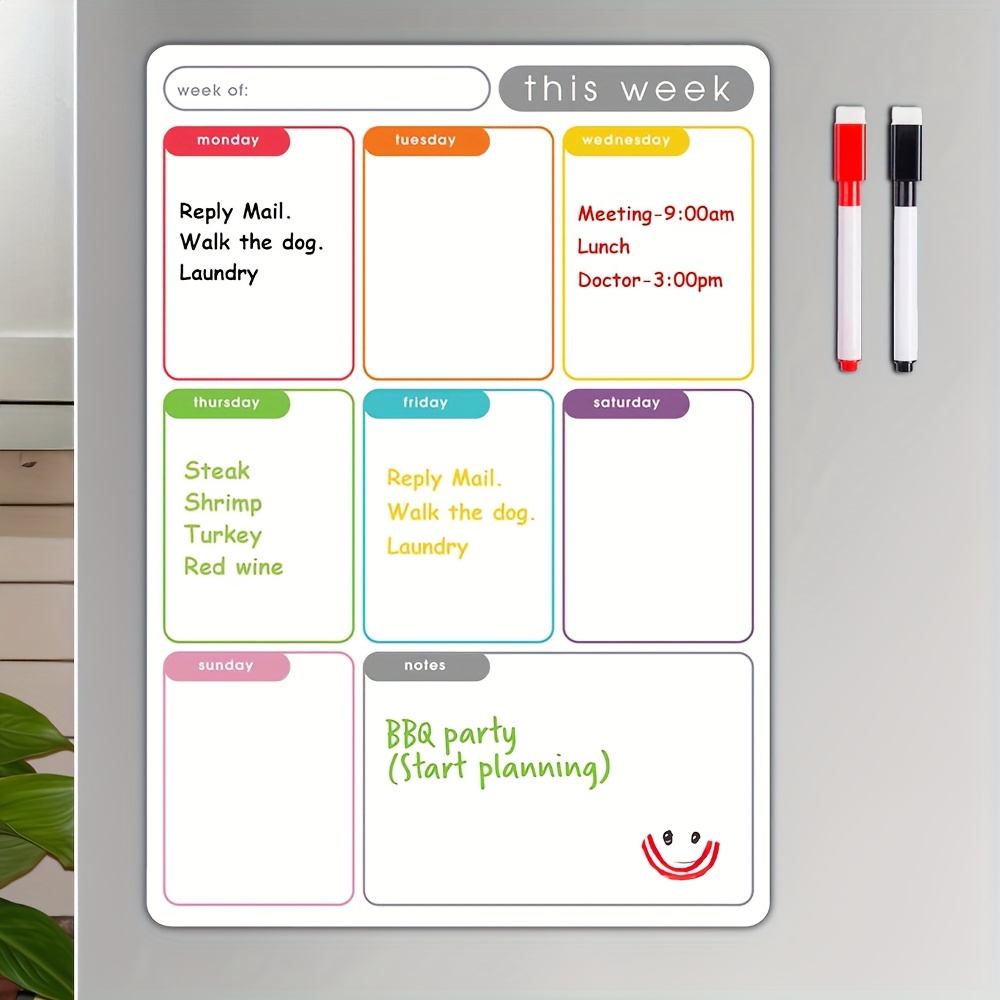 A4 Magnetic Weekly Planner, Er - Magnetic Whiteboard Calendar recension och pris