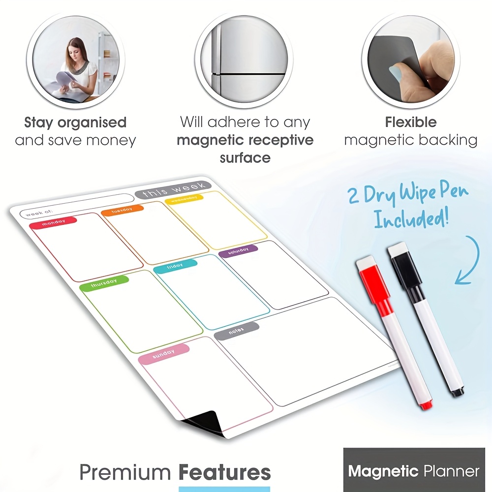 A4 Magnetic Weekly Planner, Er - Magnetic Whiteboard Calendar recension och pris