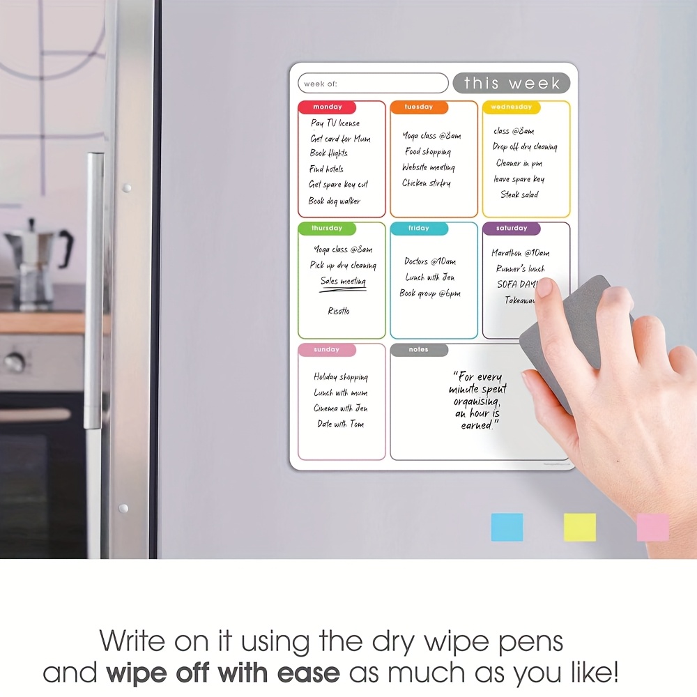 A4 Magnetic Weekly Planner, Er - Magnetic Whiteboard Calendar recension och pris