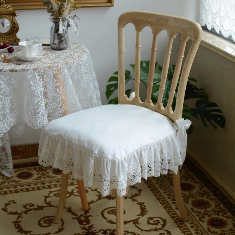 European Style White Lace Embr - Visitor Chair Padded recension och pris