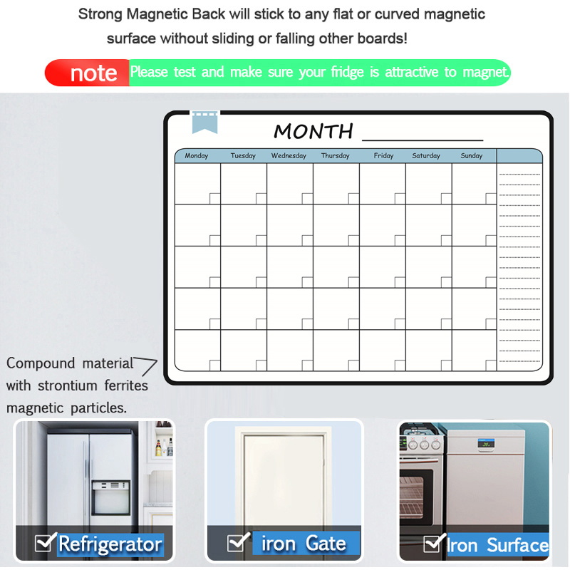 A3 Size Magnetic Monthly Weekl - Magnetic Whiteboard Calendar recension och pris
