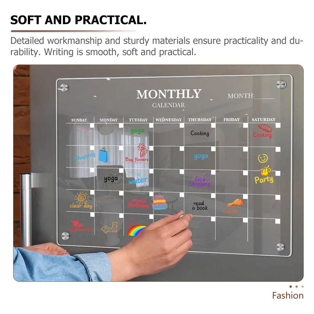 Magnetic Fridge Board Acrylic  - Magnetic Whiteboard Calendar recension och pris