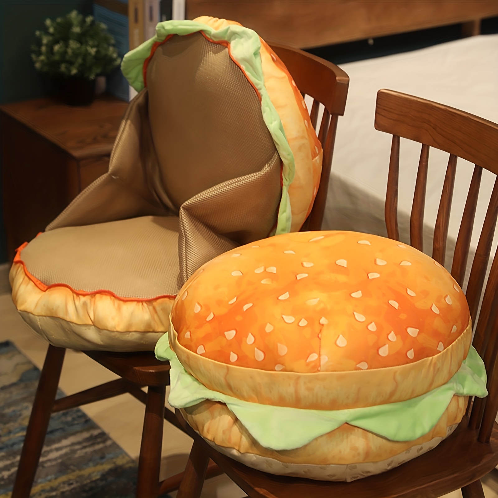 Realistic Burger Pillow Cushio - Visitor Chair Padded recension och pris
