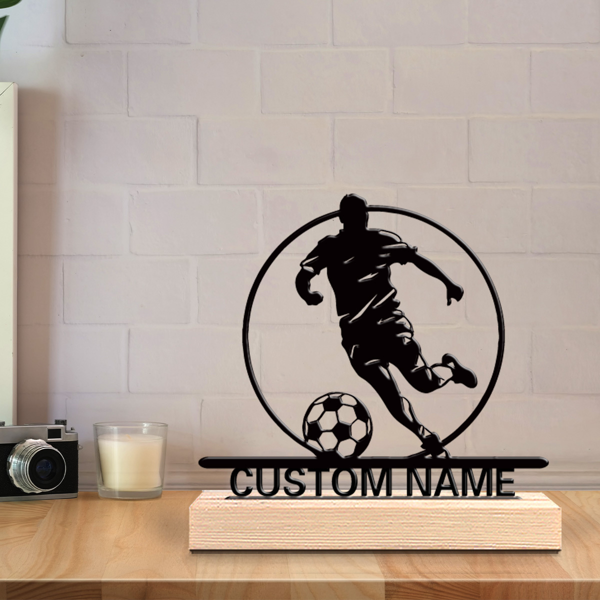 Custom Soccer Player Metal Sta - Office Furniture Home recension och pris