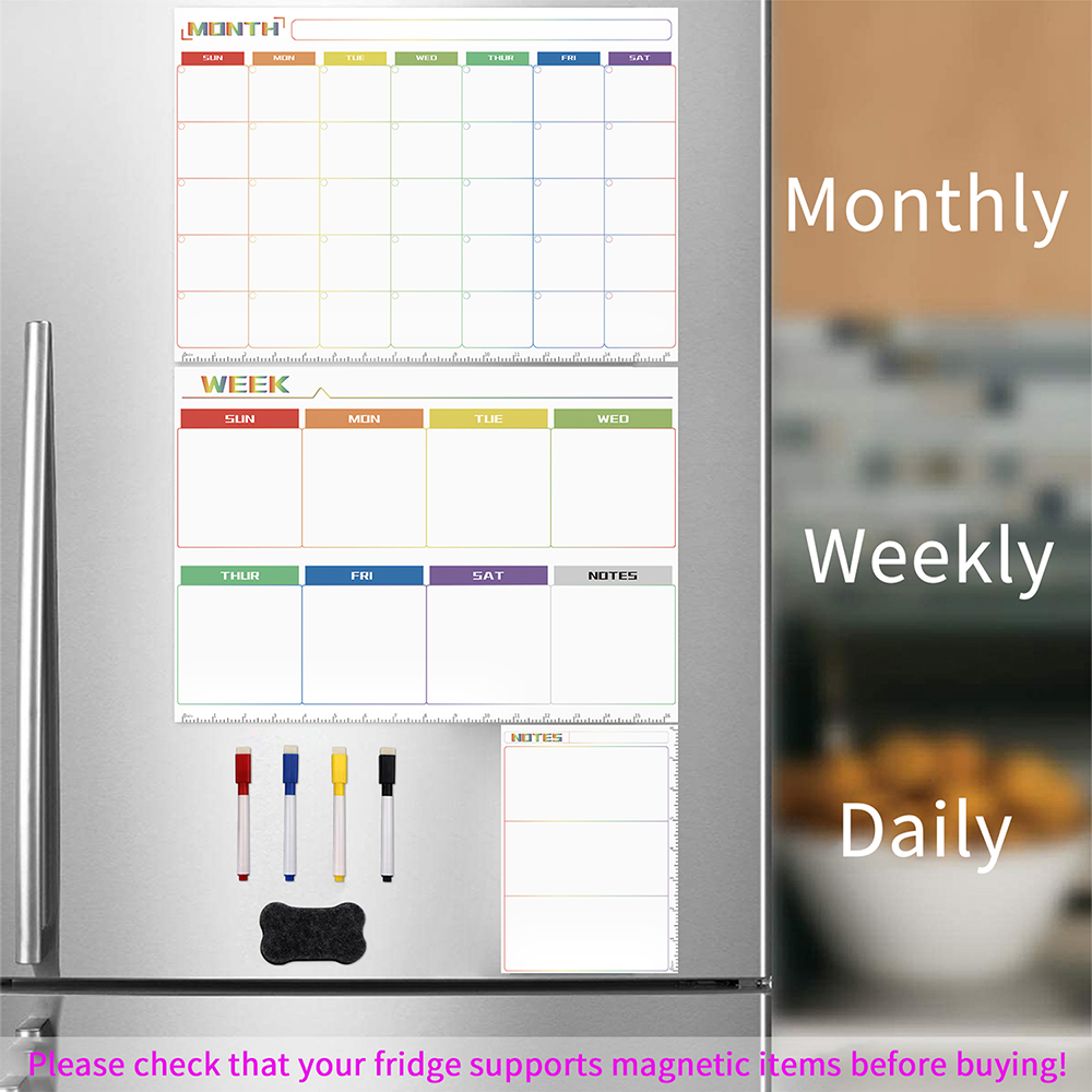 Magnetic Dry Erase Board Reusa - Magnetic Whiteboard Calendar recension och pris