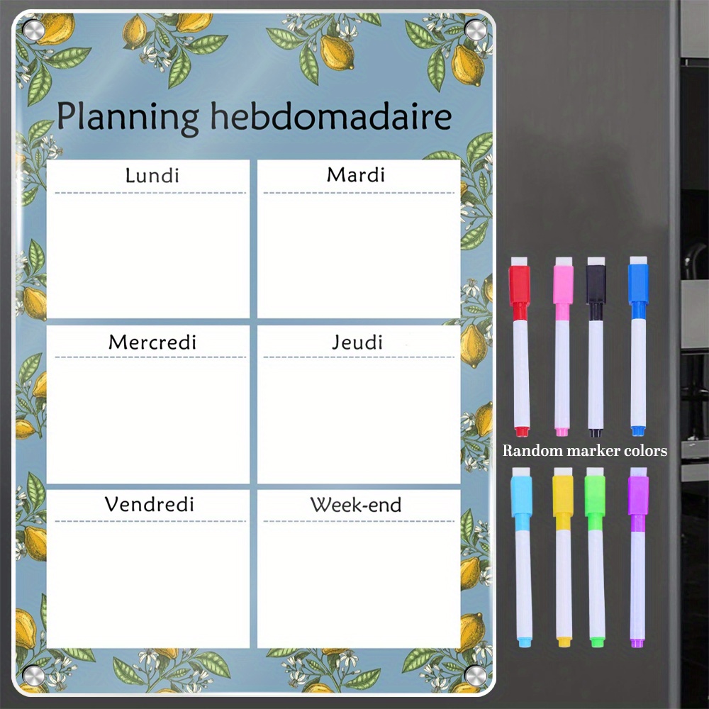 Weekly Magnetic Calendar 16.54 - Magnetic Whiteboard Calendar recension och pris
