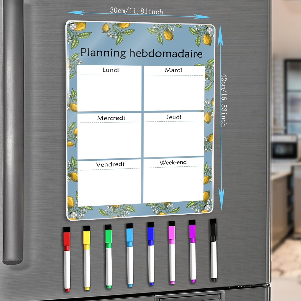 Weekly Magnetic Calendar 16.54 - Magnetic Whiteboard Calendar recension och pris