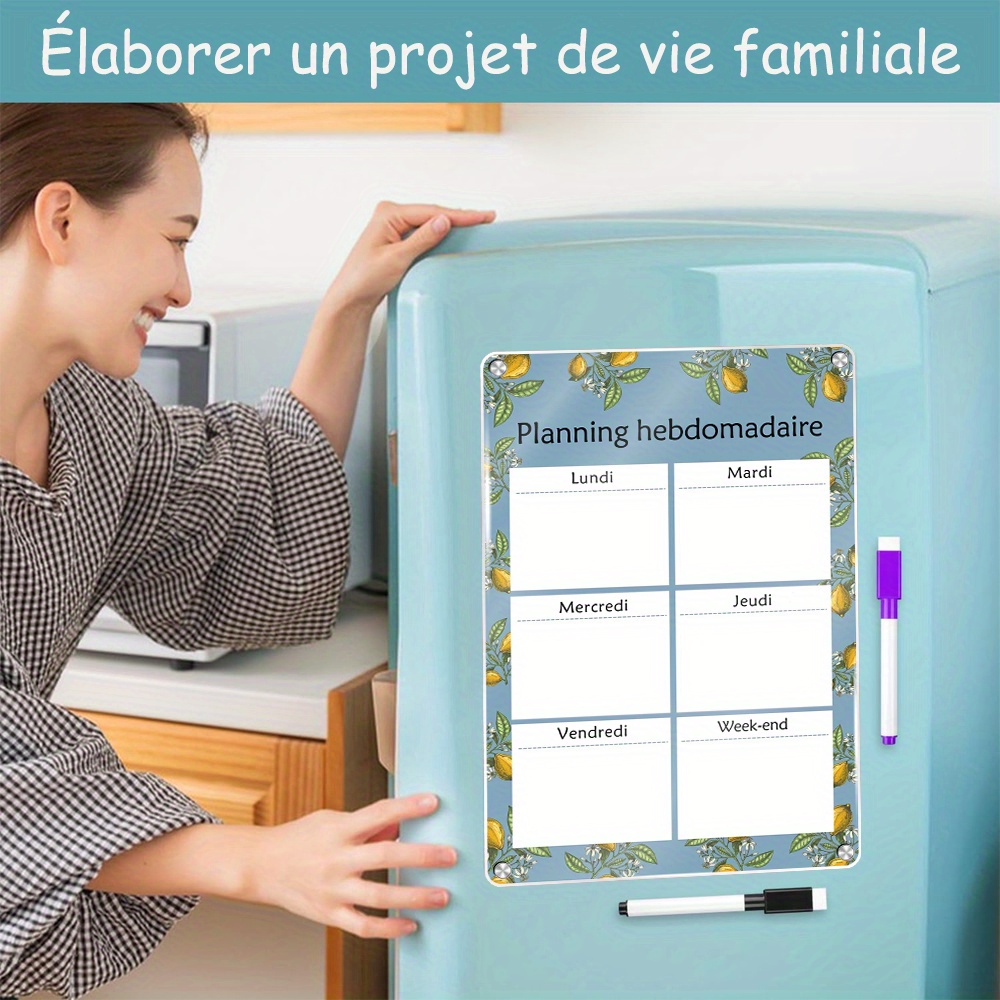Weekly Magnetic Calendar 16.54 - Magnetic Whiteboard Calendar recension och pris