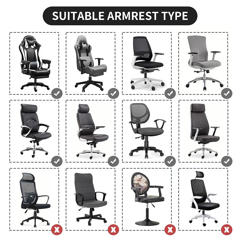 2 Pcs Office Chair Armrest Cov - Visitor Chair Padded recension och pris