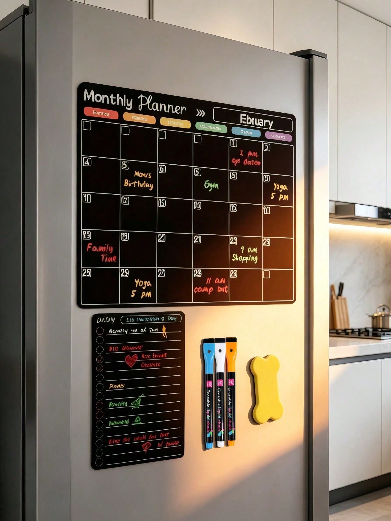 Magnetic Erasable Refrigerator - Magnetic Whiteboard Calendar recension och pris